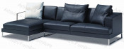 Black Leather Living Room Sectional Sofas (JP-sf-253)