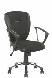 Black Middle Back PU Leather Swivel Office Chair (Fs-8750)