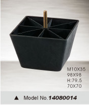 Black Plastic Furniture Leg, Bed Leg, Sofa Leg (14080014)