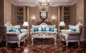 Bn-C6032b Classical Wooden Furniture Sofa