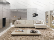 Bright Living-Room with Fabric Sofa Set (JP-sf-097)