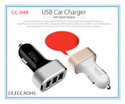CE Approval 5V/5.1A 3 USB Car Charger