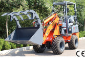 CE Approved Hq908 Mini Laoder with Grapple Bucket