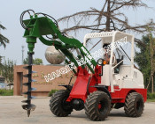CE Approved Multifunctional Articulated Mini Wheel Loader with Auger