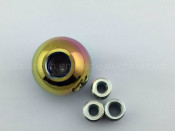 CNC Anodized Aluminum Round Ball Car Gear Knob with 3 Adjuster Thread