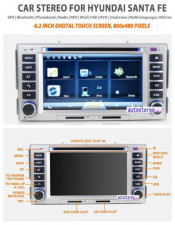 Car GPS Navigation for Hyundai Santa Fe Stereo Multimedia Radio DVD Headunit Satnav