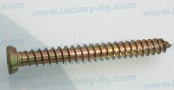 Carbon Steel Flat Head Torx Concrete Screw Yellow Zinc