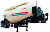 Cement Bulker Powder Tanker Semi Trailer with Diesel Engine