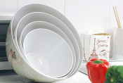 Ceramic Appearance Round Salad Bowl (X8911)