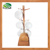 Ceramic Coffee Cup Set with Bamboo Coaster