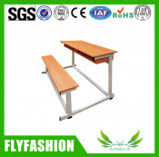 Cheap Fixed Double Student Desk&Chair