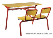 Cheap High Quality Durable School Double Desk and Chair Set (SF-23D)