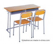 Cheap High Quality School Double Desk and Chair on Sale (SF-30D)