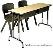 Cheap Practical Classroom Furniture Double Student Desk and Chair Set (SF-25D)