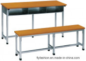 Cheap School Furniture Classroom Double Student Desk and Chair (SF-48D)