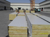 Cheaper/Competitive/Low Price 150mm 1.0mm Steel Thickness Rock Wool Sandwich Panel