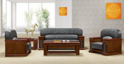 China Manufacturer Office Furniture! Genuine Leather Sofa Set (HY-S889)