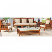 Chinese Classic Carbonized Bamboo Sofa for Living Room