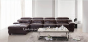 Chinese Furniture Brown Leather Sofa Set (SO21)