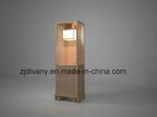 Chinese Style Wood Sideboard with Lamp