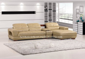 Chinesee Style Soft Furniture Leather Sofa with Table (B91)