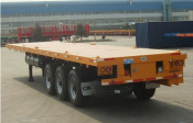 Cimc Container Semitrailer 3 Axle Flat Bed Semi-Trailer