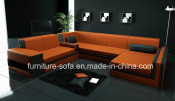 Club Furniture Sectional Chaise Chinese Leather Sofa (SF171)