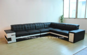 Clubhouse Fashion Furniture Corner Leather Sofa with 2 Lockers