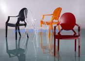 Colorful Acrylic Ghost Chair with Arms