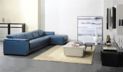 Colorful Leather Sofa Low Back Furniture