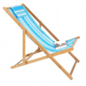 Comfortable Bamboo Folding Sun Lounger for Outdoor Beach