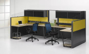 Contemporary Office Desk Office Work-Station with Hang Cabinet (HF-LTP020)