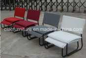Cozy Outdoor Round Wicker Chair with Ottoman (CF8050)