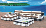 Custom Synthetic PE Rattan Garden Sectional Sofa (BP-811)