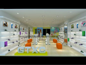 Customized High Grade Shoes and Clothes Display Shelf for Children Shop