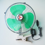 DC12V 9 Inch with Clip 60 Strips Metal Car Fan