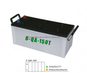 DIN150 Dry Charged Car Battery 12V150ah