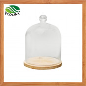 Decorative Glass Cover with Bamboo Base