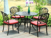 Dining Furniture American Simple Style Aluminum Casting Dining Table (SD511)