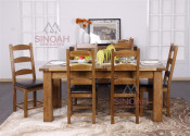 Dining Table and Chairs Set/ Rustic Oak Wood Dining Furniture Set (RC Range)