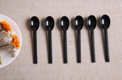Dinnerware Set Flatware Set Black Spoon
