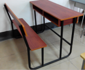 Double Attached Desk and Chair School Furniture (SF-51D)