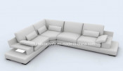 Drawing Room Furniture 2seater Chaise Grey Sofa (SF174)