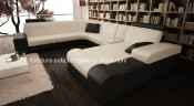 Drawing Room Furniture White Sectional Top Leather Sofa (SF172)
