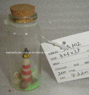 Drift Glass Bottle Wooden Decoration Marine Gifts (DA102)
