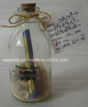 Drift Glass Bottle Wooden Decoration Marine Gifts (DA109-2)