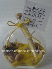 Drift Glass Bottle Wooden Decoration Marine Gifts (DA506)