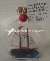 Drift Glass Bottle Wooden Decoration Marine Gifts (DF012D)