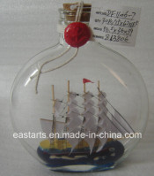 Drift Glass Bottle Wooden Decoration Marine Gifts (DF1106-7)