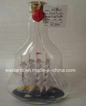 Drift Glass Bottle Wooden Decoration Marine Gifts (DF8007)